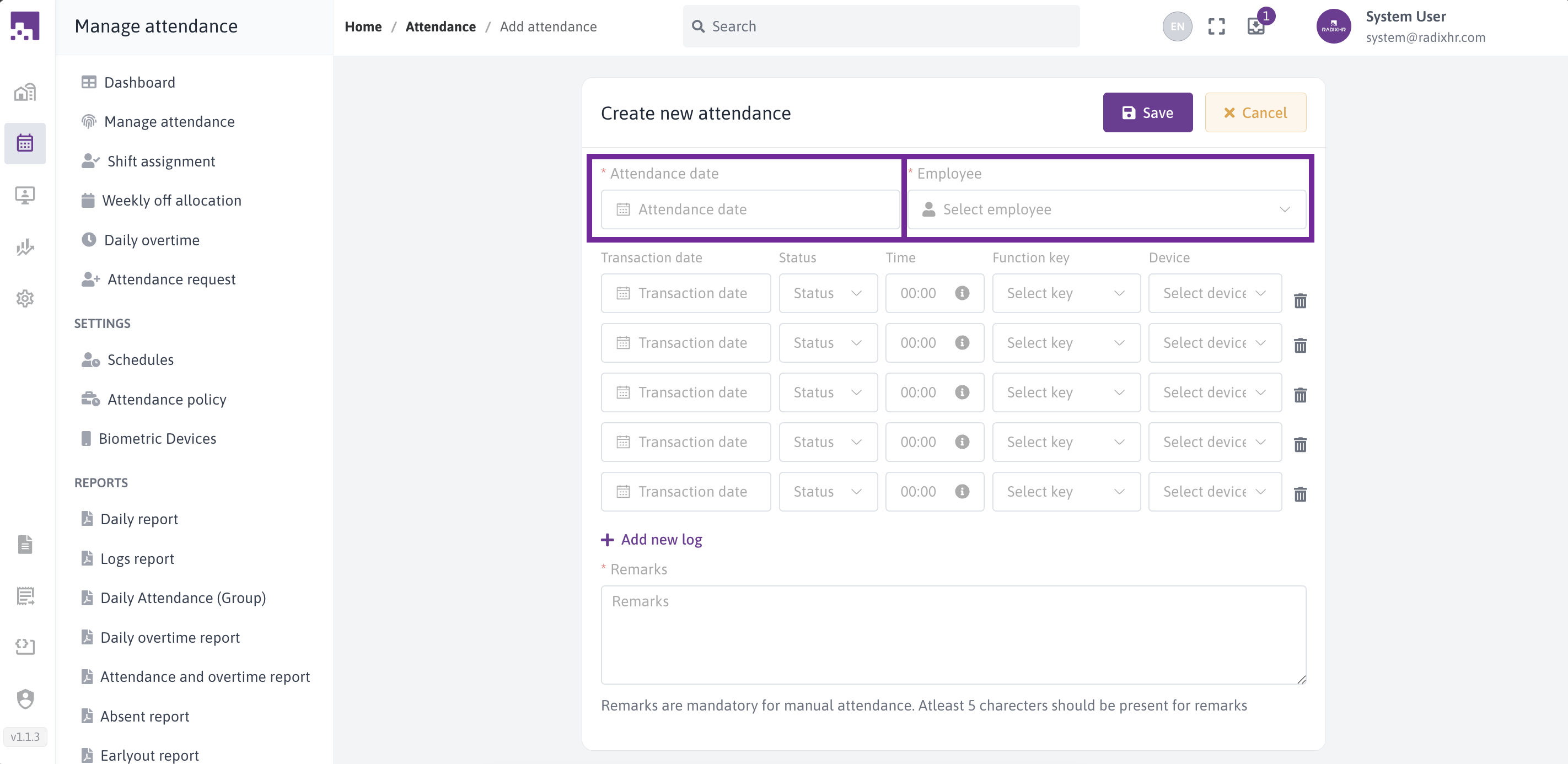 Employee Selection Dropdown