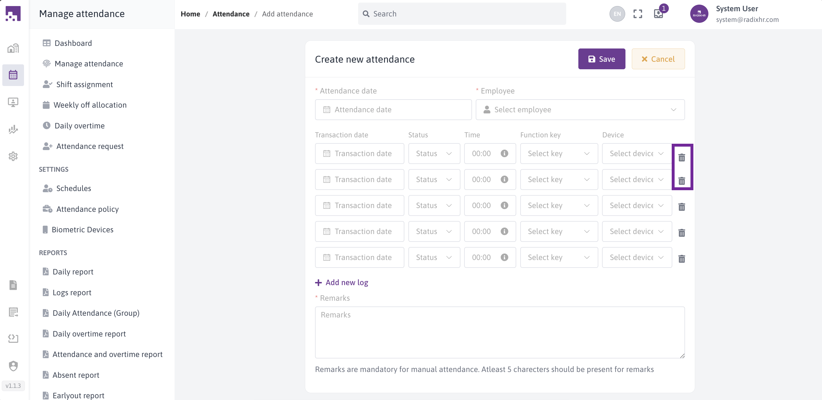 Remove Unwanted Logs