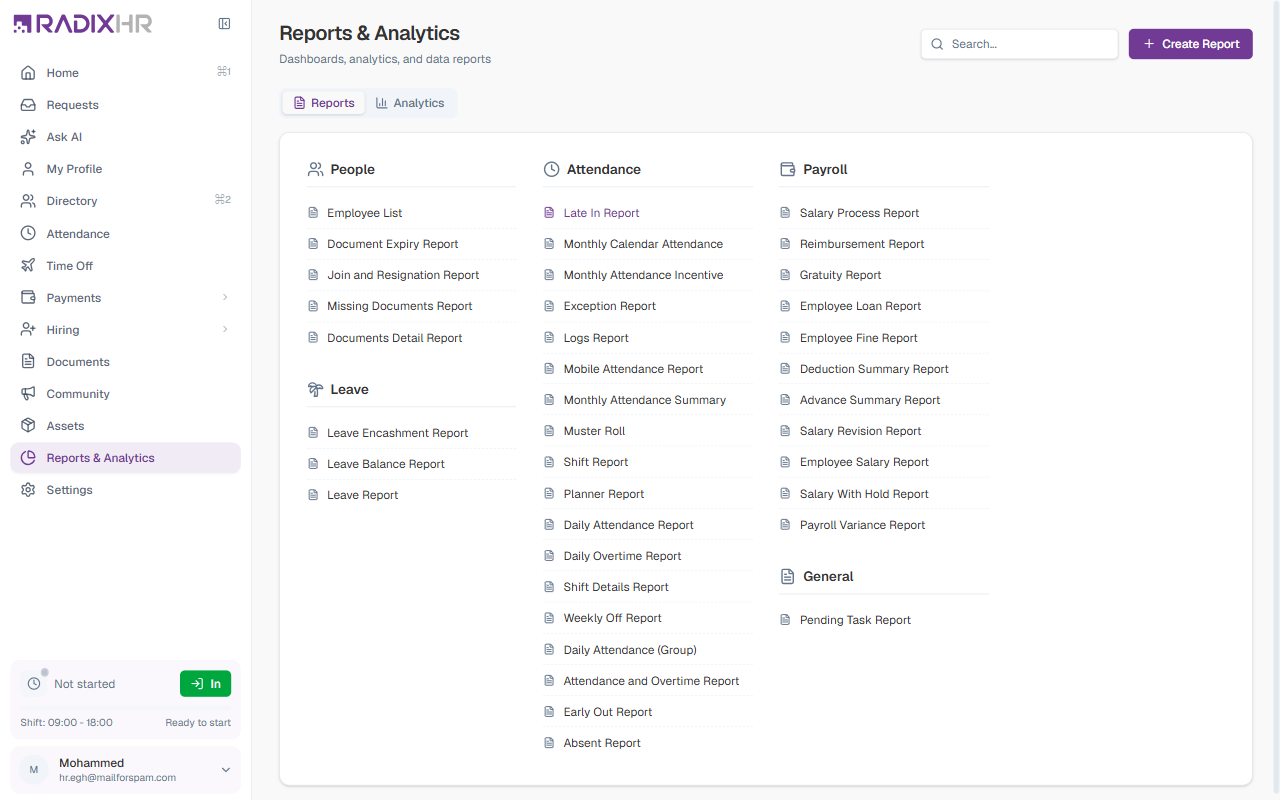 Reports & Analytics Overview