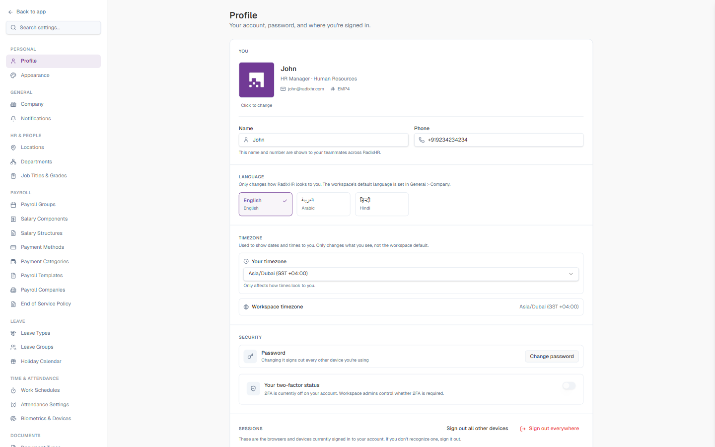 Profile Overview