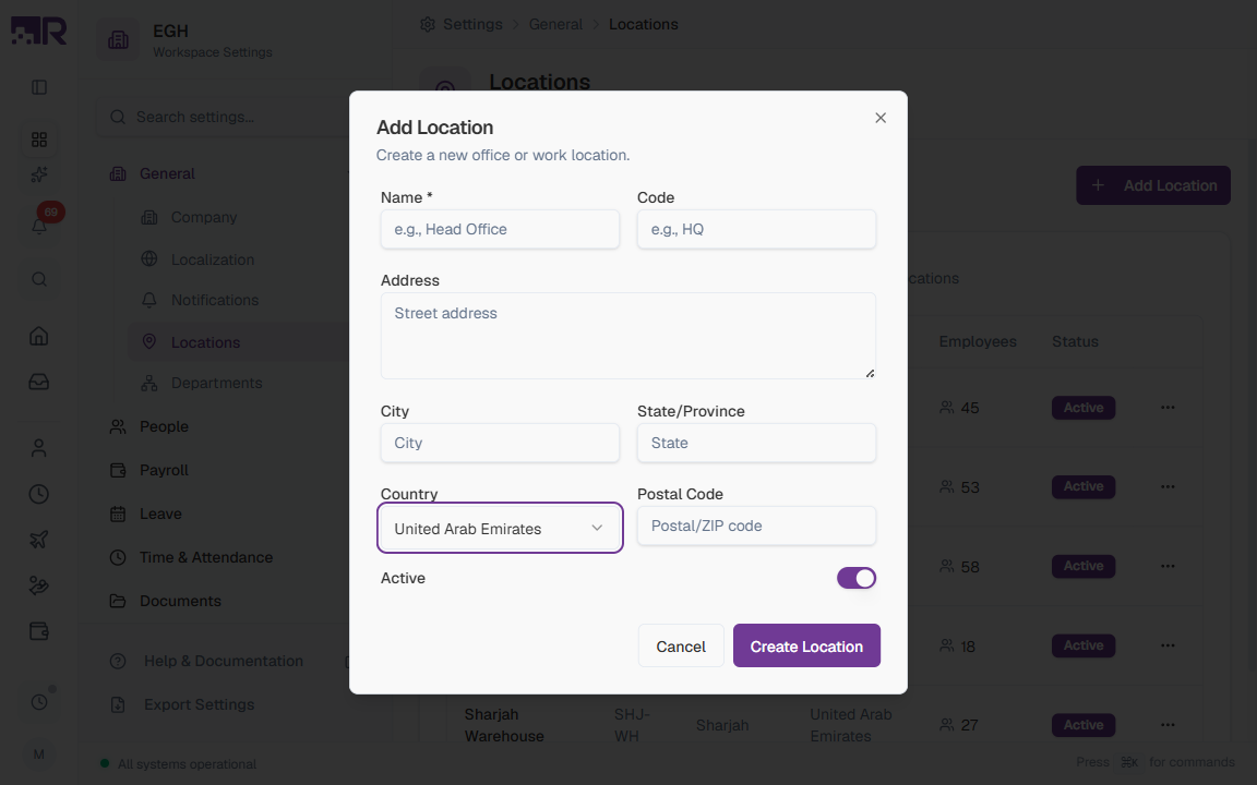 Add Location Form