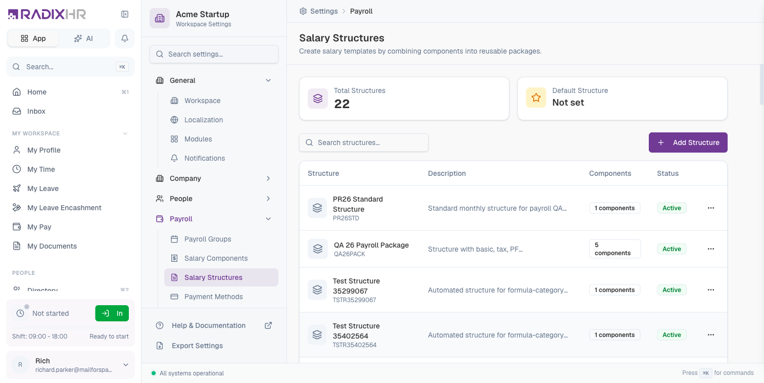 Salary Structures Overview